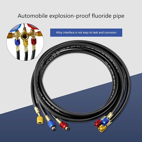 HVAC Manifolds Gauges Hose Set Refrigerants Charging Hoses With Valves Tension Hose For R134A R410A R22 High Pressure Resistance in Saudi Arabia