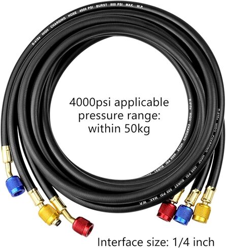 HVAC Manifolds Gauges Hose Set Refrigerants Charging Hoses With Valves Tension Hose For R134A R410A R22 High Pressure Resistance in Saudi Arabia