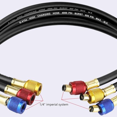 HVAC Manifolds Gauges Hose Set Refrigerants Charging Hoses With Valves Tension Hose For R134A R410A R22 High Pressure Resistance in Saudi Arabia