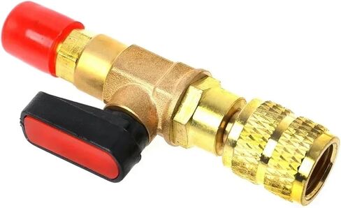 1/4 "ذكر إلى 1/4" أنثى SAE R410A المبردات صمام الكرة المستقيمة شحن التيار المتردد in Kuwait