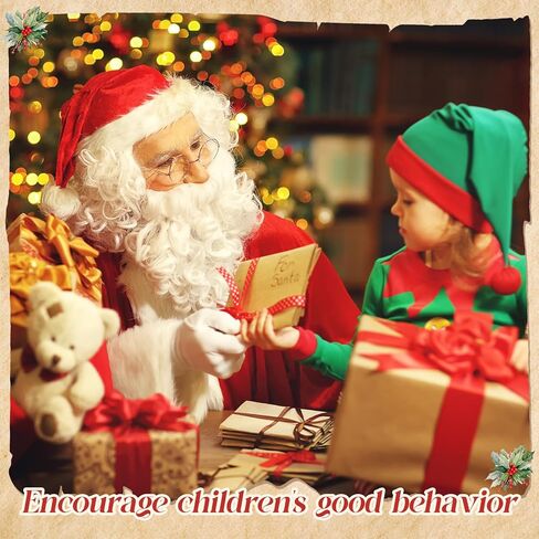 9 Pcs Christmas Santa's Naughty, Nice Lists Scroll Set 2 Vintage Christmas Scroll Papers Feather Quill Pen Kit (feather Pen, 5 Nibs, 10ml Ink) for Holiday Decor Cosplay Prop in Saudi Arabia