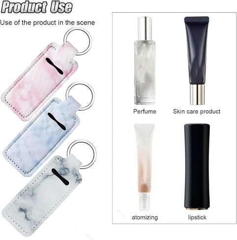 3PCS Chapstick Holder Car Keychain, Key Fob Holder with Clip, Keychains for Women, Universal Car Key Accessories (Style3) in Saudi Arabia