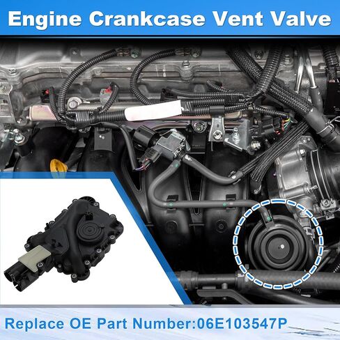 PCV Valve Crankcase Vent Valve No.06E103547P Engine Crankcase Vent Valve Oil Separator Replaces for AUDI A4 2005-2012 for AUDI A5 2007-2012 in Saudi Arabia