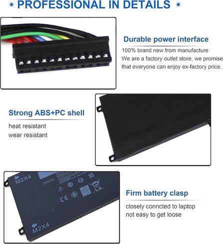 E7440 E7450 3RNFD Battery for Dell Latitude E7440 E7450 E7420 14 7000 7440 7450, 34GKR G0G2M PFXCR F38HT G95J5 T19VW 909H5 0909H5 451-BBFT 451-BBFV 451-BBFY E225846 5K1GW 0G95J5 Laptop Notebook in Kuwait