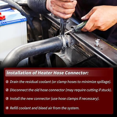 HVAC Heater Hose Connector for Ford Excursion Expedition F150 F250 F350 E150 E250 E350 Econoline Super Duty for Ranger for Lincoln 3/4" Tube & 5/8" Heater Hose 800-404/E69Z18D434B in Saudi Arabia