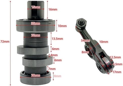 Camshaft Rocker Arm for Bajaj Discover 100 4G DTS-Si JB511206 JA511204 BM100 100CC Engine Parts(Camshaft) in Saudi Arabia