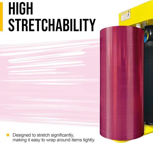 8NET 20 بوصة × 5000 بوصة، غلاف مطاطي بطول الماكينة عالي التحمل، قياس 80، فيلم تغليف منكمش من البلاستيك الأسود، علبة مكونة من لفة واحدة in Kuwait