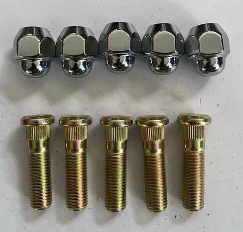 5PCS Serrated Wheel Studs 52755-2G000 with Lug Nuts Replacement for 2006-2024 Hyundai Accent 17-24 Elantra 2008+ Kia Sportage Spectra K5 EV6 in Saudi Arabia