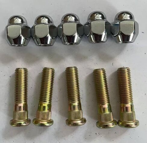 5PCS Serrated Wheel Studs 52755-2G000 with Lug Nuts Replacement for 2006-2024 Hyundai Accent 17-24 Elantra 2008+ Kia Sportage Spectra K5 EV6 in Saudi Arabia