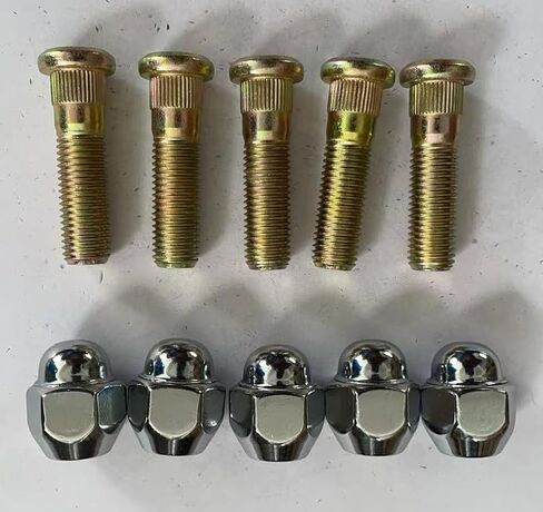 5PCS Serrated Wheel Studs 52755-2G000 with Lug Nuts Replacement for 2006-2024 Hyundai Accent 17-24 Elantra 2008+ Kia Sportage Spectra K5 EV6 in Saudi Arabia