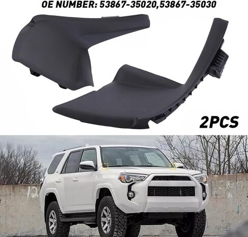 1 Pair Windshield Wiper Cowl Side Cover Trim Compatible for Toyota 4 Runner 2010-2023, 53867-35020 53866-35030 Fender to Cowl Hood Side Seal Extension Trim Panel in Saudi Arabia