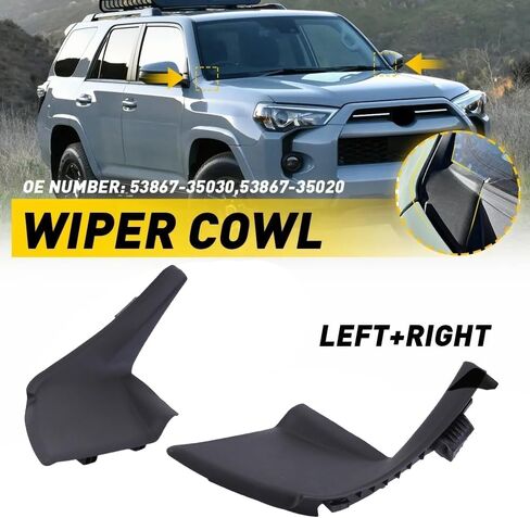 1 Pair Windshield Wiper Cowl Side Cover Trim Compatible for Toyota 4 Runner 2010-2023, 53867-35020 53866-35030 Fender to Cowl Hood Side Seal Extension Trim Panel in Saudi Arabia