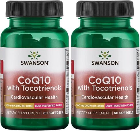 سوانسون CoQ10 100 ملليجرام مع 10 ملليجرام توكوترينول 100 ملليجرام 60 كبسولة هلامية in Saudi Arabia