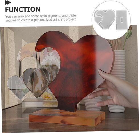 1set Heart Shaped Photo Frame Silicone Molds Flexible Casting Molds for Epoxy Resin for Unique Home Decor and Crafts in Saudi Arabia