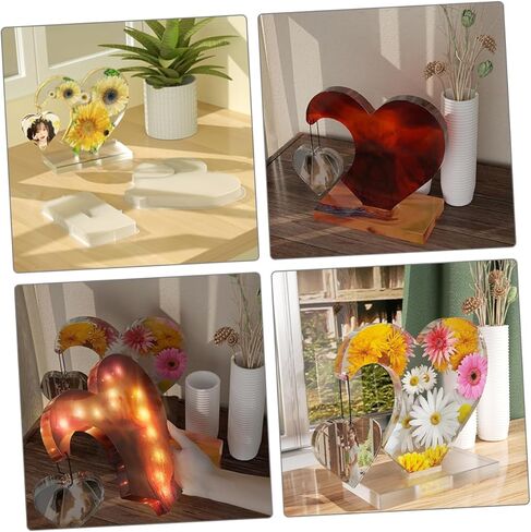 1set Heart Shaped Photo Frame Silicone Molds Flexible Casting Molds for Epoxy Resin for Unique Home Decor and Crafts in Saudi Arabia