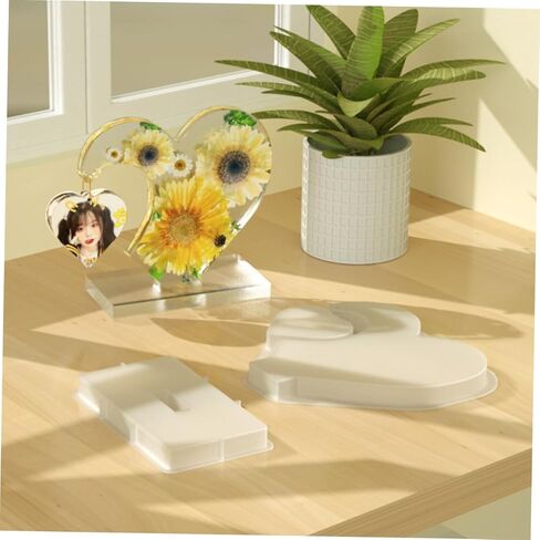 1set Heart Shaped Photo Frame Silicone Molds Flexible Casting Molds for Epoxy Resin for Unique Home Decor and Crafts in Saudi Arabia