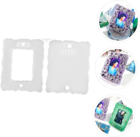 LIFKOME 1pc Premium Silicone Photo Frame Mold for Crafts Flexible Epoxy Mold for Creating Geometric Picture Frames Reusable for Art and Embellishments in Saudi Arabia