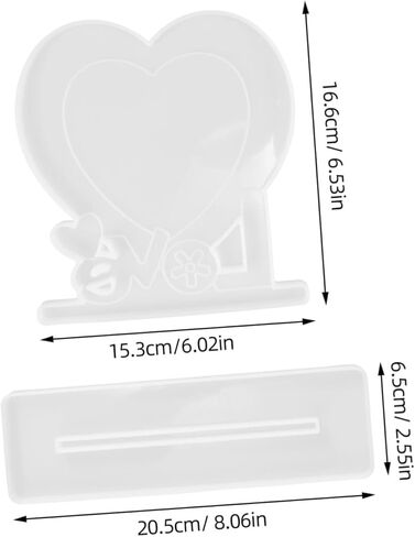 Artibetter 1set Love Heart Photo Frame Silicone Mould Casting Mold for Creative Crafts Flexible and Silicone Molds for Home Decor and Picture Frames in Saudi Arabia
