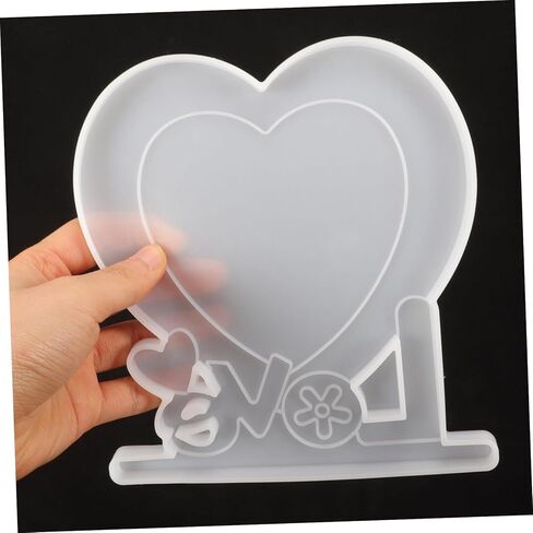 Artibetter 1set Love Heart Photo Frame Silicone Mould Casting Mold for Creative Crafts Flexible and Silicone Molds for Home Decor and Picture Frames in Saudi Arabia