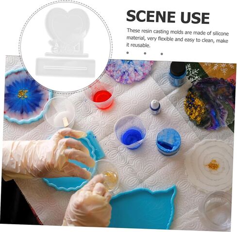 Artibetter 1set Love Heart Photo Frame Silicone Mould Casting Mold for Creative Crafts Flexible and Silicone Molds for Home Decor and Picture Frames in Saudi Arabia