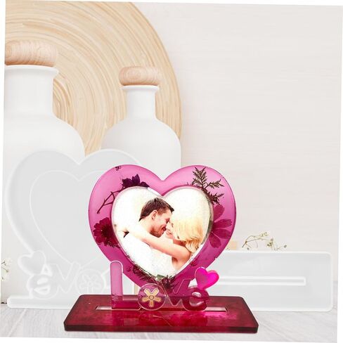 Artibetter 1set Love Heart Photo Frame Silicone Mould Casting Mold for Creative Crafts Flexible and Silicone Molds for Home Decor and Picture Frames in Saudi Arabia