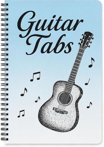 Guitar Tab Notebook with Blank Sheet Music Pages, Spiral Bound Guitar Tablature Book and Music Composition Journal for Songwriting & Practice, A4 (11.2" x 8.3") in Saudi Arabia