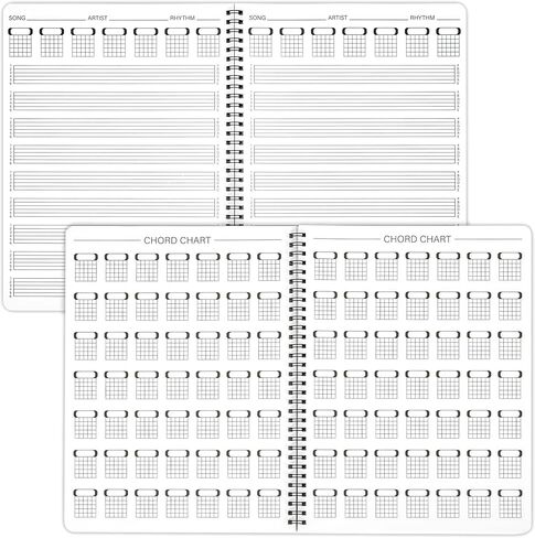 Guitar Tab Notebook with Blank Sheet Music Pages, Spiral Bound Guitar Tablature Book and Music Composition Journal for Songwriting & Practice, A4 (11.2" x 8.3") in Saudi Arabia
