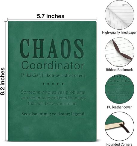 Journal Notebook Thank You Gifts for Boss, Coworkers, Leader, Teacher, Nurse - Appreciation Gifts for Women Men - Chaos Coordinator Definition 160 Pages Writing Notebook in Saudi Arabia