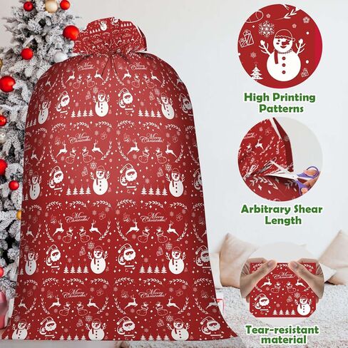 Christmas Bike Gift Bags 2 Pack, 72"x60" Giant Huge Gift Bag, Extra Large Christmas Gift Bags for Presents, Bicycle (Red & White) in Saudi Arabia