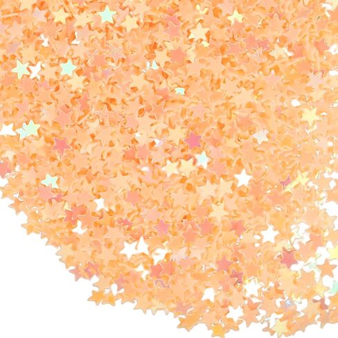 uxcell 1.94oz(55g) Star Glitter Confetti, 3mm Art Craft Glitter Holographic Sequins Table Confetti Laser Sequins for Crafts DIY Nail and Party Wedding Festival Decoration, Solid White in Saudi Arabia