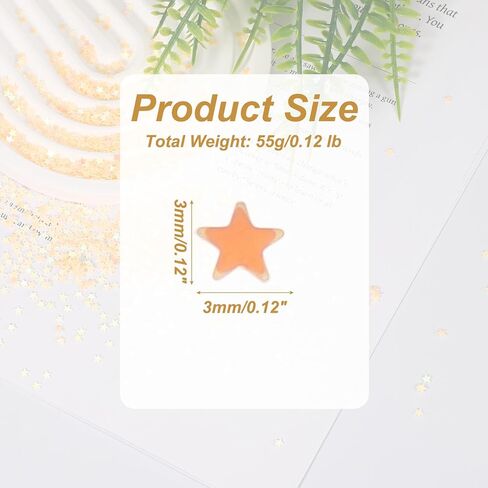 uxcell 1.94oz(55g) Star Glitter Confetti, 3mm Art Craft Glitter Holographic Sequins Table Confetti Laser Sequins for Crafts DIY Nail and Party Wedding Festival Decoration, Solid White in Saudi Arabia