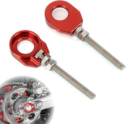 PSLER 2pcs Chain Tensioner Adjuster -CNC Rear Axle Blocks Chain Adjuster for Precise Alignment and Smooth Riding, Compatible with CRF50F CRF100F CRF110F XR50R XR100 Dirt Bike Replace 95014-10010 in Saudi Arabia