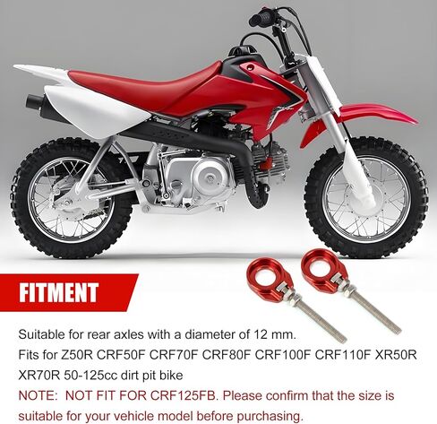 PSLER 2pcs Chain Tensioner Adjuster -CNC Rear Axle Blocks Chain Adjuster for Precise Alignment and Smooth Riding, Compatible with CRF50F CRF100F CRF110F XR50R XR100 Dirt Bike Replace 95014-10010 in Saudi Arabia