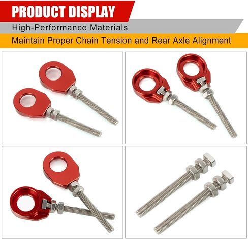 PSLER 2pcs Chain Tensioner Adjuster -CNC Rear Axle Blocks Chain Adjuster for Precise Alignment and Smooth Riding, Compatible with CRF50F CRF100F CRF110F XR50R XR100 Dirt Bike Replace 95014-10010 in Saudi Arabia