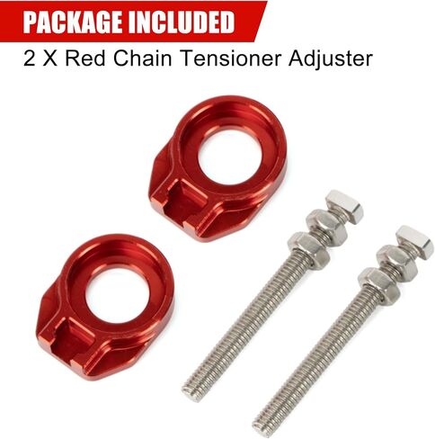 PSLER 2pcs Chain Tensioner Adjuster -CNC Rear Axle Blocks Chain Adjuster for Precise Alignment and Smooth Riding, Compatible with CRF50F CRF100F CRF110F XR50R XR100 Dirt Bike Replace 95014-10010 in Saudi Arabia