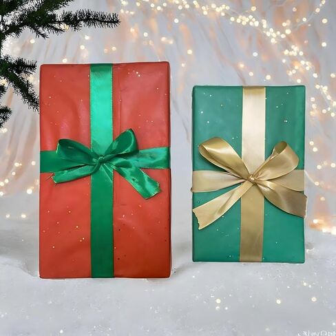 GOHOY 100 Sheets Christmas Glitter Tissue Paper -20x14 Inch, Sparkling Red Green Wrap Tissue Paper for Gift Bags,Christmas Party Decor,Packaging,Crafts Treats in Saudi Arabia