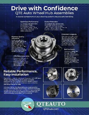 PM Auto Pair of 2 Rear Wheel Hub Bearing Assembly Fits for 2012-2015 RAM C/V V6 3.6L in Saudi Arabia