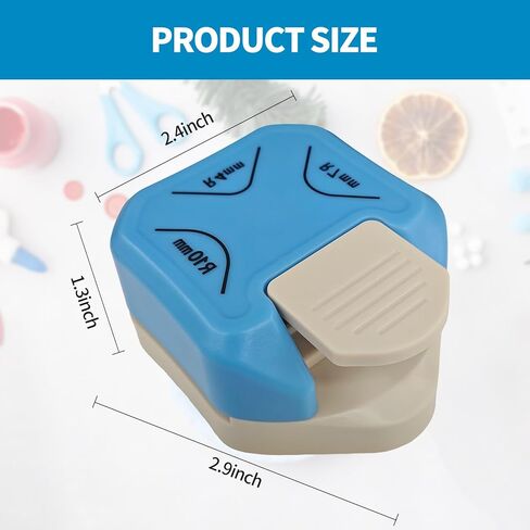 3-in-1 Paper Corner Rounder, Compact and Durable for 5mm、10mm Radiusand and Perforation, Round Corners Cutter Ideal for Card Making,Photo Cutter,Scrapbooking and DIY Projects in Saudi Arabia