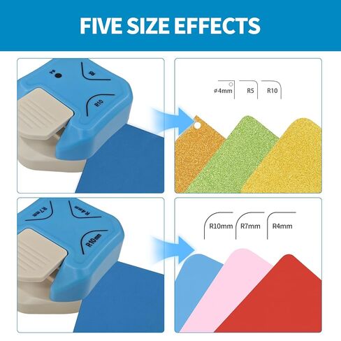 3-in-1 Paper Corner Rounder, Compact and Durable for 5mm、10mm Radiusand and Perforation, Round Corners Cutter Ideal for Card Making,Photo Cutter,Scrapbooking and DIY Projects in Saudi Arabia