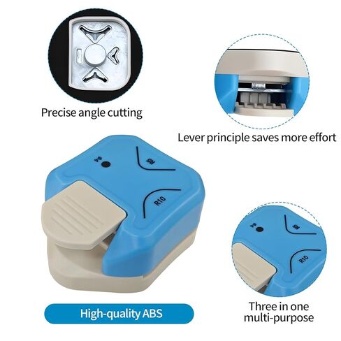 3-in-1 Paper Corner Rounder, Compact and Durable for 5mm、10mm Radiusand and Perforation, Round Corners Cutter Ideal for Card Making,Photo Cutter,Scrapbooking and DIY Projects in Saudi Arabia