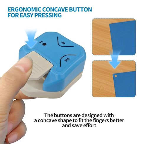 3-in-1 Paper Corner Rounder, Compact and Durable for 5mm、10mm Radiusand and Perforation, Round Corners Cutter Ideal for Card Making,Photo Cutter,Scrapbooking and DIY Projects in Saudi Arabia