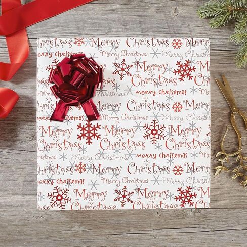 Current Metallic Christmas Pull Bows Value Pack, 5" Pull Bows- Set of 12, Makes Bows with Tie-On Ribbon, Easy Flat Storage, 4 Each of Red, Green & Silver Foil Holiday Gift Wrap in Saudi Arabia