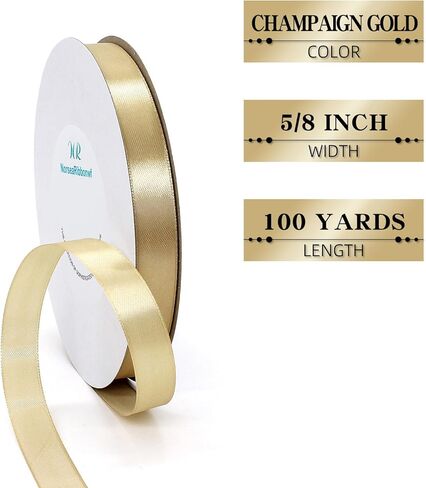 شريط 100 ياردة، شريط ساتان أخضر 1 بوصة مثالي لتزيين الزفاف، وحرف الباقة، وتزيين الخياطة، والقوس المصنوع يدويًا، وديكور عيد الميلاد وما إلى ذلك in Kuwait