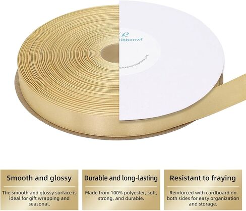شريط 100 ياردة، شريط ساتان أخضر 1 بوصة مثالي لتزيين الزفاف، وحرف الباقة، وتزيين الخياطة، والقوس المصنوع يدويًا، وديكور عيد الميلاد وما إلى ذلك in Kuwait