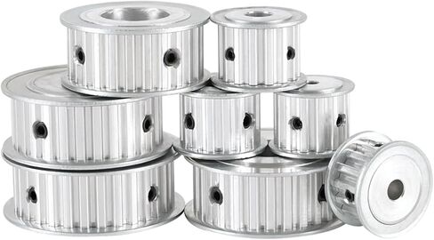 Aluminum Pulley XL18T Trapezoidal Tooth Bore 5/6/6.35/7/8-/16mm Width 10mm 1Pcs(10x3x1.4 mm) in Saudi Arabia