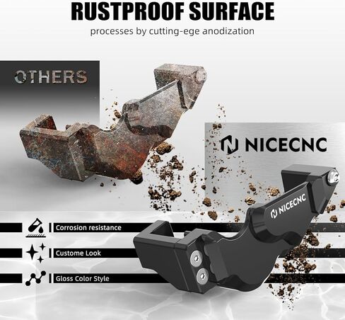 NICECNC Motorcycle Side Stand Switch Guard Protective shield Compatible with BMW R1250GS Adventure 2019-2024, R1200GS Adventure 2013-2018, R1200GS Accessories, R1250GS Accessories, Aluminum, Black in Saudi Arabia