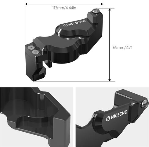 NICECNC Motorcycle Side Stand Switch Guard Protective shield Compatible with BMW R1250GS Adventure 2019-2024, R1200GS Adventure 2013-2018, R1200GS Accessories, R1250GS Accessories, Aluminum, Black in Saudi Arabia