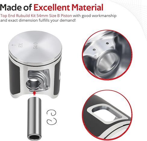 JAVIK Top End Rubuild Kit 54mm الحجم B المكبس لهوندا CR125R 1992-1999 O.E.M # 13110-KZ4-505 in Saudi Arabia