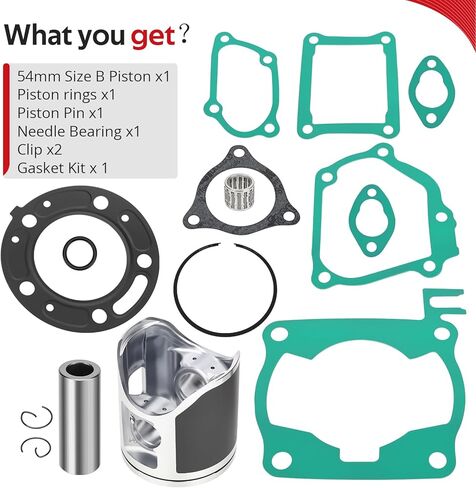 JAVIK Top End Rubuild Kit 54mm الحجم B المكبس لهوندا CR125R 1992-1999 O.E.M # 13110-KZ4-505 in Saudi Arabia