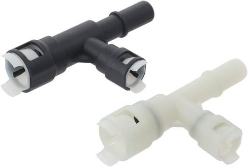2 Pcs Heater Hose Connector, 15055343 15055342 Black & White Hose Fitting Replacement Car Accessories Parts for Cadillac, for Che-vrolet, for GMC in Saudi Arabia